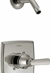 Outlet 🌟 Delta Faucet Ashlyn® Monitor 14 Series Single Function Pressure Balanced Shower Only Trim - Less Shower Head in Brilliance Stainless 🎁