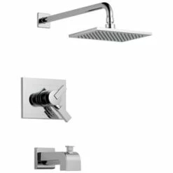 Coupon 👏 Delta Faucet Vero® Two Handle Single Function Bathtub & Shower Faucet in Polished Chrome (Trim Only) ✨