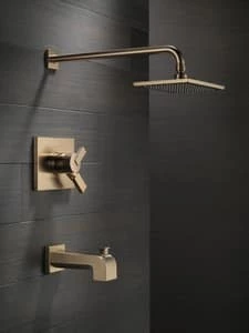 Best reviews of ✨ Delta Faucet Vero® Two Handle Single Function Bathtub & Shower Faucet in Brilliance® Champagne Bronze (Trim Only) ⌛ - Image 2