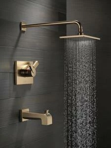 Best reviews of ✨ Delta Faucet Vero® Two Handle Single Function Bathtub & Shower Faucet in Brilliance® Champagne Bronze (Trim Only) ⌛ - Image 3