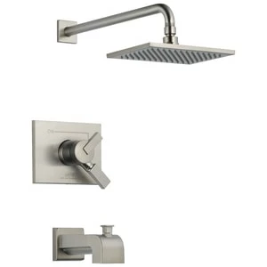 Cheap ⌛ Delta Faucet Vero® Two Handle Single Function Bathtub & Shower Faucet in Brilliance® Stainless (Trim Only) 🧨