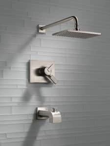 Cheap ⌛ Delta Faucet Vero® Two Handle Single Function Bathtub & Shower Faucet in Brilliance® Stainless (Trim Only) 🧨 - Image 4