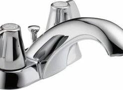 Cheapest ✔️ Delta Faucet Classic Two Handle Centerset Bathroom Sink Faucet in Polished Chrome 🤩