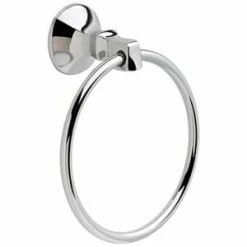 Deals 👍 Delta Faucet Ashlyn® Round Closed Towel Ring in Polished Chrome 🔔