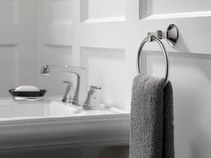 Deals 👍 Delta Faucet Ashlyn® Round Closed Towel Ring in Polished Chrome 🔔 - Image 2