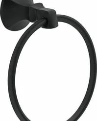 Best Pirce 💯 Delta Faucet Ashlyn® Round Closed Towel Ring in Matte Black 💯