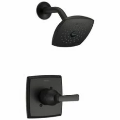 Outlet 👍 Delta Faucet Ashlyn® Single Handle Single Function Shower Faucet in Matte Black (Trim Only) 🌟