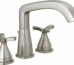 Budget 🧨 Delta Faucet Stryke® Two Handle Roman Tub Faucet in Brilliance® Stainless (Trim Only) ✨