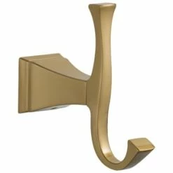 New 👏 Delta Faucet Dryden™ 2-Hook Robe Hook in Brilliance® Champagne Bronze 😍