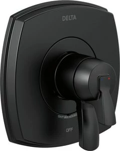 Cheapest 🌟 Delta Faucet Stryke® 17 Series Two Handle Single Function Shower Faucet in Matte Black Trim Only ⌛
