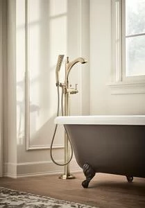 Best deal 💯 Delta Faucet Dorval™ Floor Mount Filler in Champagne Bronze (Trim Only) ⌛ - Image 4