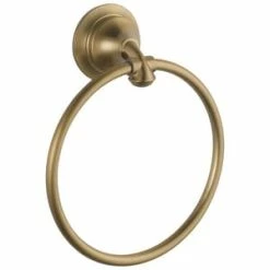 Outlet 🛒 Delta Faucet Linden™ Round Closed Towel Ring in Champagne Bronze 🎁