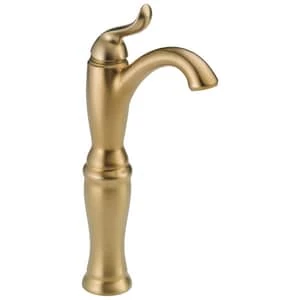 Promo ❤️ Delta Faucet Linden™ Single Handle Vessel Filler Bathroom Sink Faucet in Champagne Bronze 😀