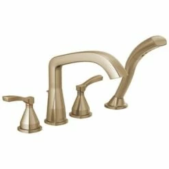 Brand new 🔔 Delta Faucet Stryke® Two Handle Roman Tub Faucet in Champagne Bronze ❤️