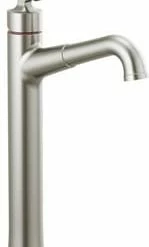 Best Pirce ✔️ Delta Faucet Bowery™ Single Lever Handle Vessel Filler Bathroom Sink Faucet in Brilliance® Stainless 🔔