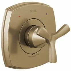 Wholesale 👍 Delta Faucet Stryke® 14 Series Single Handle Single Function Shower Faucet in Brilliance® Champagne Bronze Trim Only 🎁