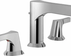 Deals 😍 Delta Faucet Zura® Two Handle Widespread Bathroom Sink Faucet with Drain Assembly in Polished Chrome 🛒