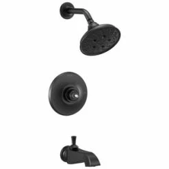 Outlet 🤩 Delta Faucet Dorval™ Multi Function Bathtub & Shower Faucet in Matte Black (Trim Only) ✨