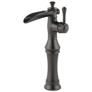 Deals 😀 Delta Faucet Cassidy™ Single Handle Vessel Filler Waterfall Bathroom Sink Faucet in Venetian Bronze ⭐