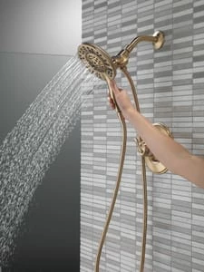 Discount 😀 Delta Faucet Linden™ Single Handle Multi Function Shower Faucet in Champagne Bronze (Trim Only) ⌛ - Image 6