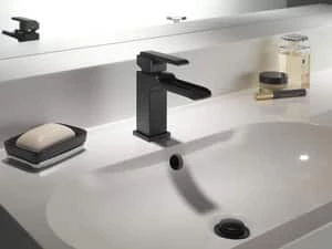 Wholesale 😉 Delta Faucet Ara® Single Handle Centerset Bathroom Sink Faucet in Matte Black 😍 - Image 4