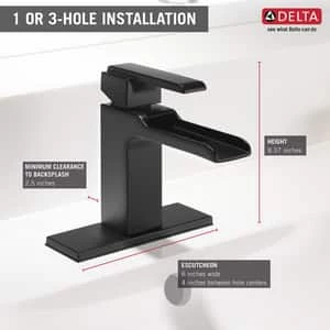 Wholesale 😉 Delta Faucet Ara® Single Handle Centerset Bathroom Sink Faucet in Matte Black 😍 - Image 5