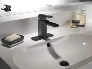 Wholesale 😉 Delta Faucet Ara® Single Handle Centerset Bathroom Sink Faucet in Matte Black 😍 - Image 6