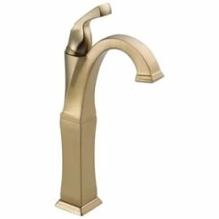 Hot Sale 🤩 Delta Faucet Dryden™ Single Handle Vessel Filler Bathroom Sink Faucet in Brilliance Champagne Bronze 😍