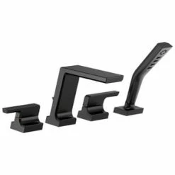 Coupon 🔥 Delta Faucet Pivotal® Two Handle Roman Tub Faucet in Matte Black Trim Only 💯