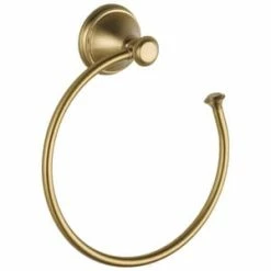 Coupon ⭐ Delta Faucet Cassidy™ Round Open Towel Ring in Brilliance Champagne Bronze 🛒