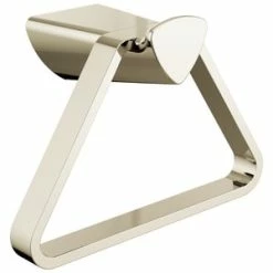 Discount 🎁 Delta Faucet Zura® Trapezoid Closed Towel Ring in Brilliance Polished Nickel 🎁