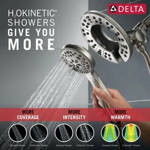 Cheap ❤️ Delta Faucet Kayra™ Two Handle Multi Function Shower Faucet in Brilliance® Stainless (Trim Only) 😀 - Image 3