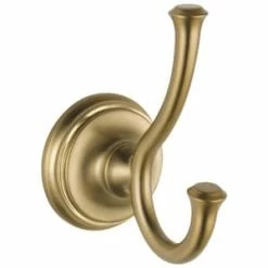 Best deal 🧨 Delta Faucet CASSIDY™ 2-Hook Robe Hook in Brilliance® Champagne Bronze ⭐