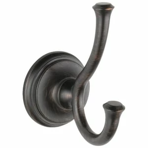 Best Pirce 🛒 Delta Faucet CASSIDY™ 2-Hook Robe Hook in Venetian Bronze 🧨