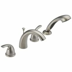 Top 10 🧨 Delta Faucet Classic Two Handle Roman Tub Faucet in Brilliance Stainless Trim Only 🛒