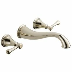Hot Sale 🎁 Delta Faucet Cassidy™ Two Handle Widespread Bathroom Sink Faucet in Polished Nickel 🎁