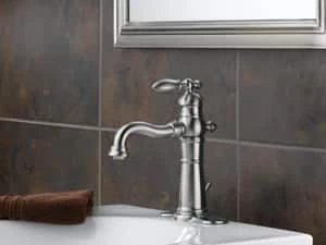 Flash Sale 🤩 Delta Faucet Victorian® Single Handle Monoblock Bathroom Sink Faucet in Brilliance Stainless ✔️ - Image 3