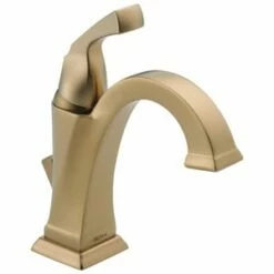 New ⌛ Delta Faucet Dryden™ Single Handle Centerset Bathroom Sink Faucet with Pop-Up Drain Assembly in Champagne Bronze 🔔