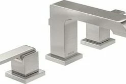 Budget 👍 Delta Faucet Ara® Two Handle Widespread Bathroom Sink Faucet with Metal Pop-Up Drain Assembly in Stainless ✔️