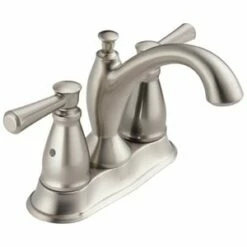 Cheap ⌛ Delta Faucet Linden™ Two Handle Centerset Bathroom Sink Faucet in Brilliance® Stainless ⌛