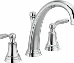 Coupon 🧨 Delta Faucet Woodhurst™ Two Handle Roman Tub Faucet Trim in Polished Chrome 👍