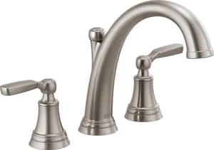 Wholesale 😀 Delta Faucet Woodhurst™ Two Handle Roman Tub Faucet Trim in Brilliance Stainless 🎉