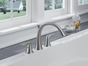 Deals 😍 Delta Faucet Lahara® Two Handle Roman Tub Faucet in Polished Chrome Trim Only 👏 - Image 4