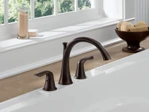 Deals 😍 Delta Faucet Lahara® Two Handle Roman Tub Faucet in Polished Chrome Trim Only 👏 - Image 5