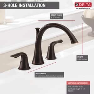 Wholesale ❤️ Delta Faucet Lahara® Two Handle Roman Tub Faucet in Venetian Bronze Trim Only 😍 - Image 4