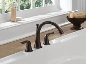 Wholesale ❤️ Delta Faucet Lahara® Two Handle Roman Tub Faucet in Venetian Bronze Trim Only 😍 - Image 6