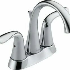 Best deal ⌛ Delta Faucet Lahara® Two Handle Centerset Bathroom Sink Faucet with Pop-Up Drain Assembly in Polished Chrome ✨