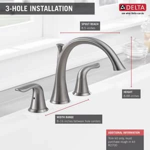 Top 10 ✨ Delta Faucet Lahara® Two Handle Roman Tub Faucet in Brilliance Stainless Trim Only 👍 - Image 6