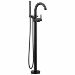 Flash Sale 😉 Delta Faucet Trinsic® Single Lever Handle Floor Mount Filler in Matte Black Trim Only 🔔