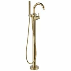 New 🛒 Delta Faucet Trinsic® Single Handle Lever Floor Mount Filler in Brilliance® Champagne Bronze 🔥